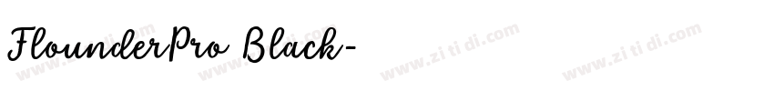 FlounderPro Black字体转换